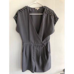 Silence + Noise Gray Romper